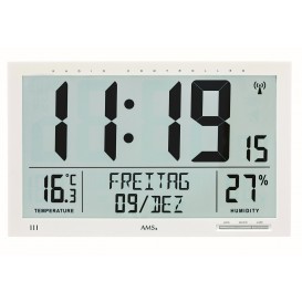 AMS F5887 Wandklok Digitaal met datum en temperatuur