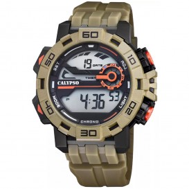 Calypso K5809/3 Horloge Digitaal kunststof-rubber armybruin 52 mm