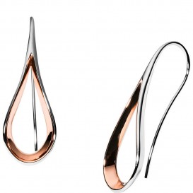 Skagen SKJ1230998 Oorhangers Kariana staal zilver-en rosekleurig