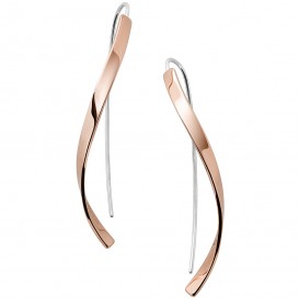 Skagen SKJ1328791 Oorhangers Kariana staal zilver-en rosekleurig