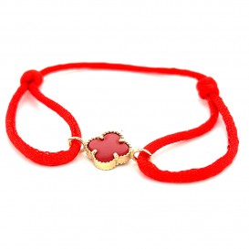 Slate SLA0017 Armband Lucky Charm satijn-goud rood