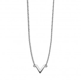 JWLS4U XN004S XoXo Ketting V zilver 40-45 cm