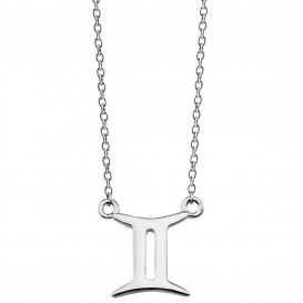 JWLS4U ZN006S Ketting Sterrenbeeld Tweeling zilver 42-45 cm