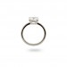 24Kae 12409S Ring Inge zilver-kleursteen wit Maat 50
