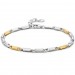 Armband Zilgold geel-en witgoud-zilveren kern 2,6 mm 17-20 cm