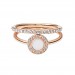 Fossil JF02666791 Ring staal rosekleurig Maat 18-1
