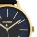 OOZOO C10568 Horloge Timepieces staal-leder donkerblauw-goudkleurig 44 mm-1