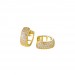 Gouden klapcreolen gold collection Glanzend - zirkonia - 11 mm 207.0147.11-1
