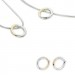 GALA DESIGN J0068 Ketting Golden Circle zilver-zirconia goud-en zilverkleurig-wit 43 cm-1