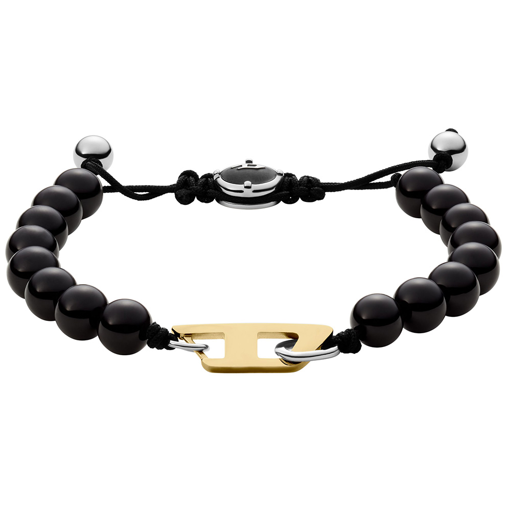 Image of Diesel DX1341040 Armband Beads staal zwart-goud- en zilverkleurig 131722