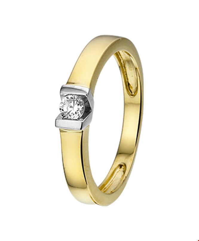 TFT Ring Zirkonia Bicolor Goud