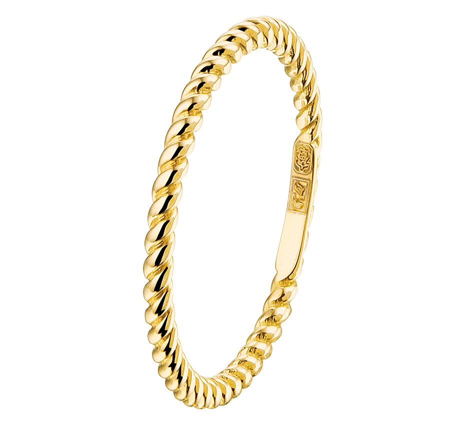 Ring Gedraaid geelgoud 1,5 mm