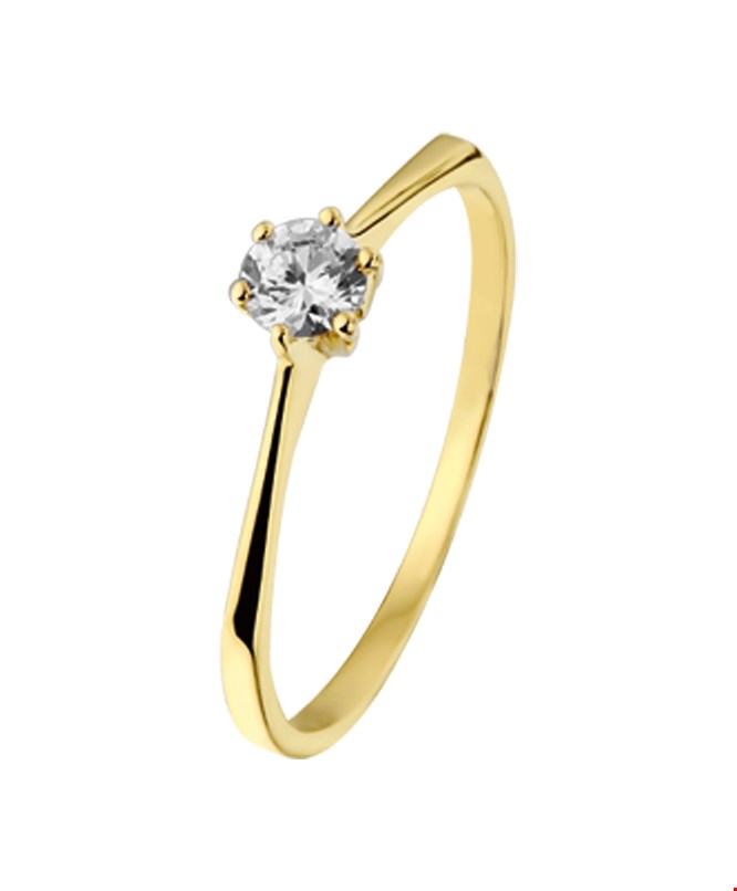 Sparkle14 Ring Zirkonia - Goud