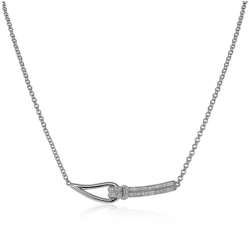 Zinzi by Mart Visser MVC19 Ketting Luxe Knoop zilver-zirconia 45 cm Top Merken Winkel